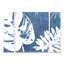 Ensemble de 3 panneaux d'art mural - "Tropical Indigo Impressions I" de June Erica Vess pour décoration de salon, de chambre à coucher ou de bureau