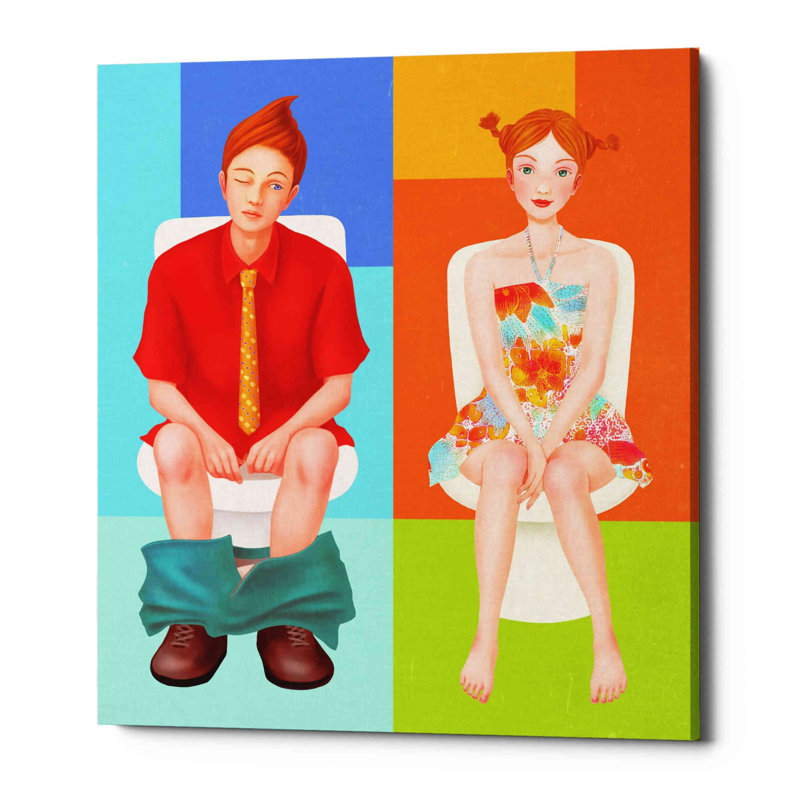 «Boy Meets Girl», reproduction d'impression sur toile tendue, H 26 po x l 30 po x p 1,25 po