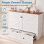 Lit escamotable convertible Queen Size avec tiroirs de rangement et station de recharge USB-2003582804