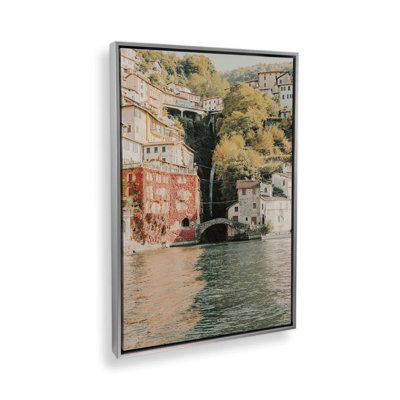 Village Reflections Rolled Canvas Print
