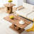 Modern Wood-Tone Coffee Table - Square & Rectangular , Scratch-, Rounded Edges Minimalist Wood Pair Rectangular, User- Assembly