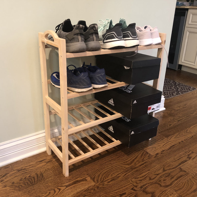 Présentoir à chaussures en bois