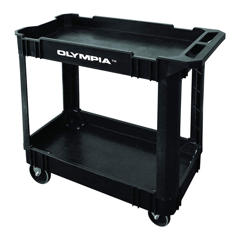 Chariot utilitaire roulant avec tablettes