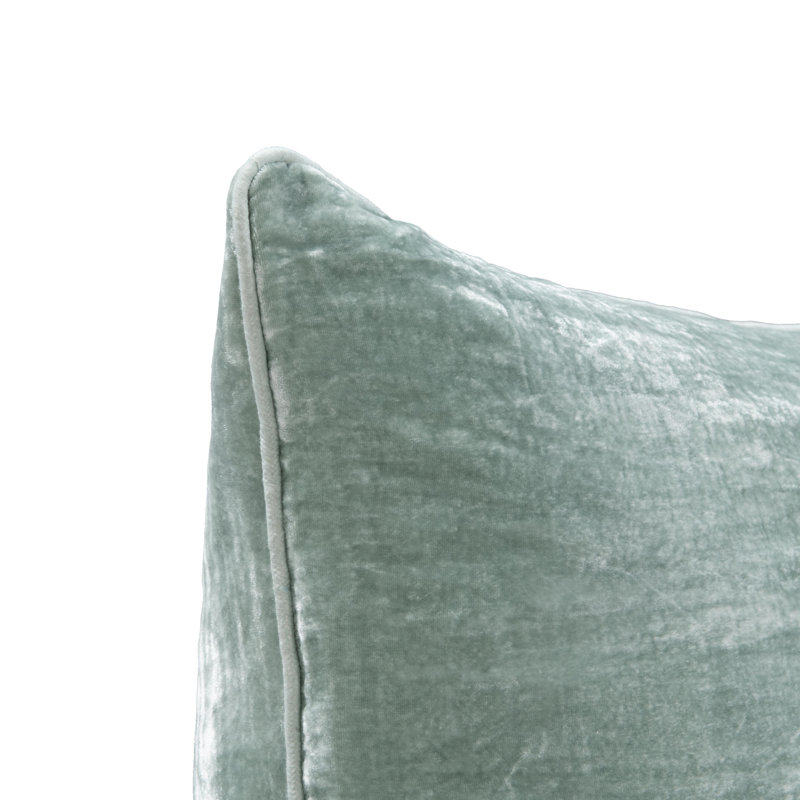 Lexington 14"x26" Throw Pillow , Natural, Square, Pale Aqua, 22"H x 22"W