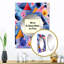 Multicolore motif géométrique sympa et sympa - miroir mural géométrique unique, miroir moderne, impression d'art en métal-1700382854