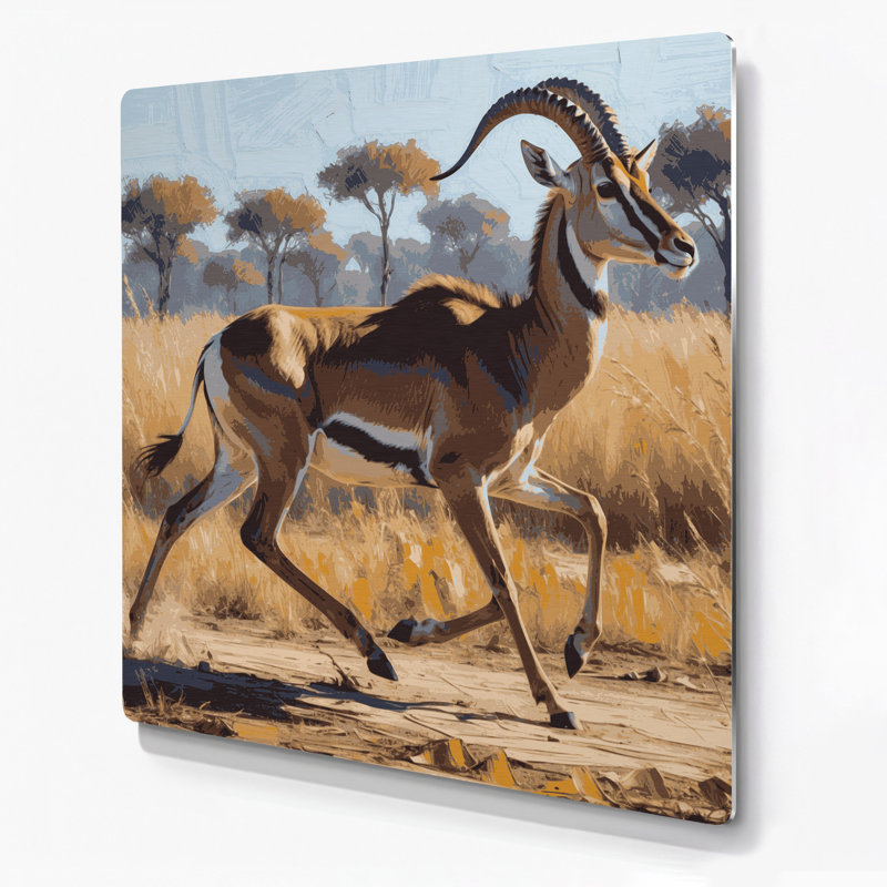 Art mural en métal brun, H 16 po x l 16 po