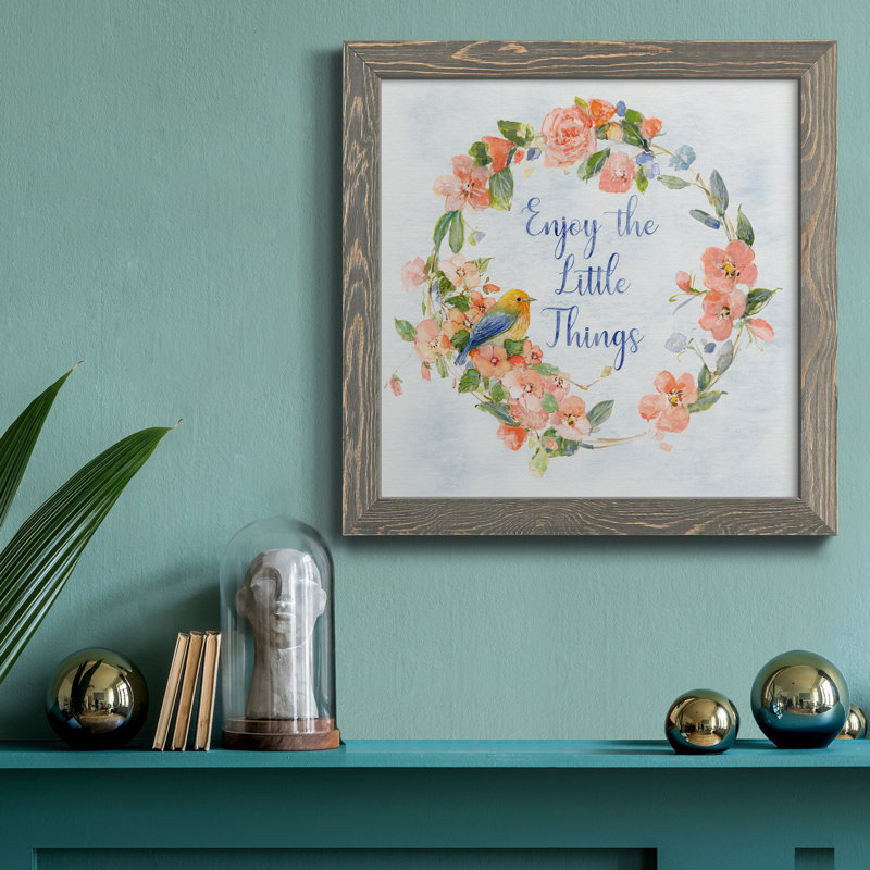 Summer Blooms - Peinture sur toile encadrée, Cadre gris, H 31,5 po x l 31,5 po x P 1,5 po