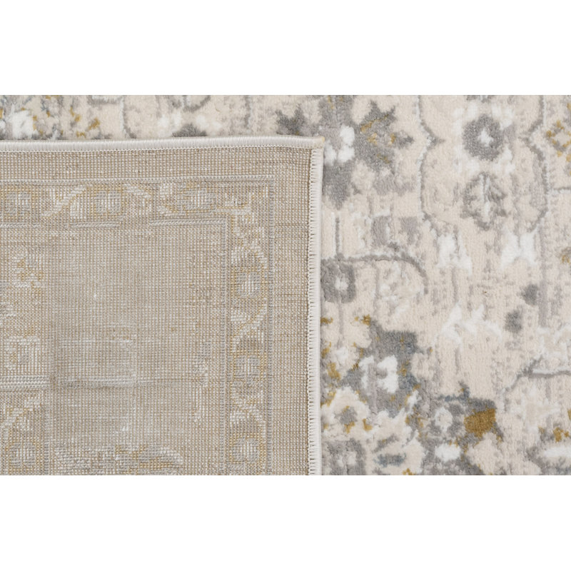 Lakena 12586-195 IVOIRE / GRIS / BLEU, Rectangle 5 pi 3 po x 7 pi
