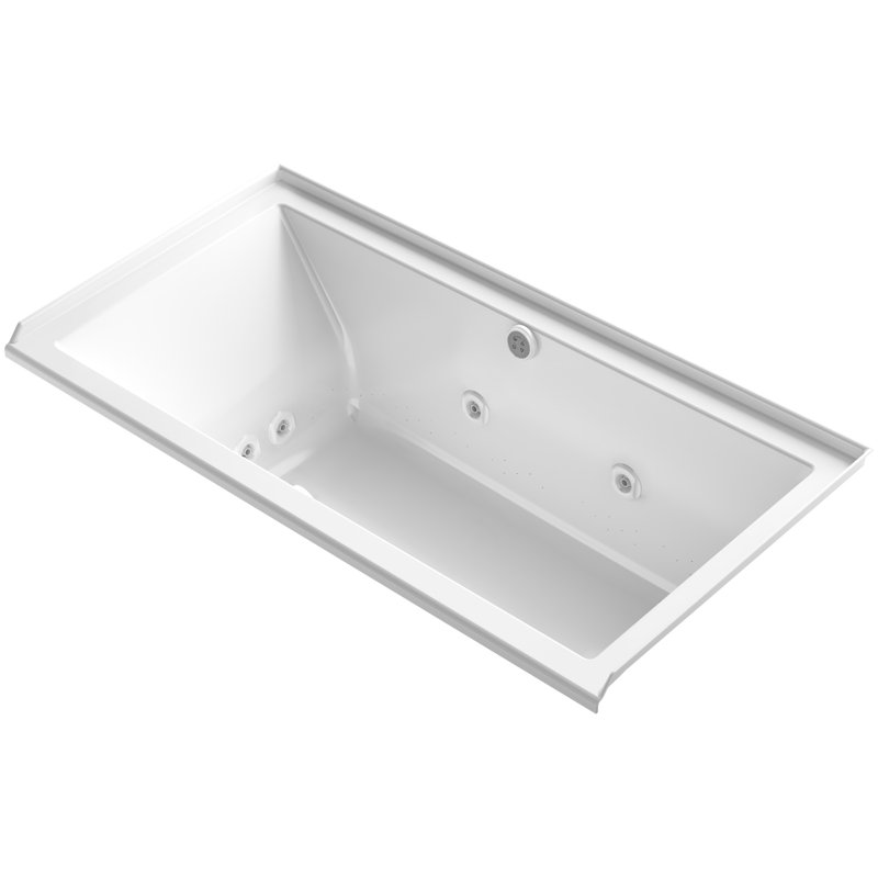 Underscore 60" x 30" Air / Whirlpool Bathtub, Black Black, Right
