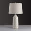 Lampes de table en céramique nervurée 25,5 po à 3 voies blanc cassé