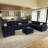 Knaack Oversized U Shaped 169.3'' Wide Sectional Sofa Velvet & Plush Livingroom Couch-1549071062