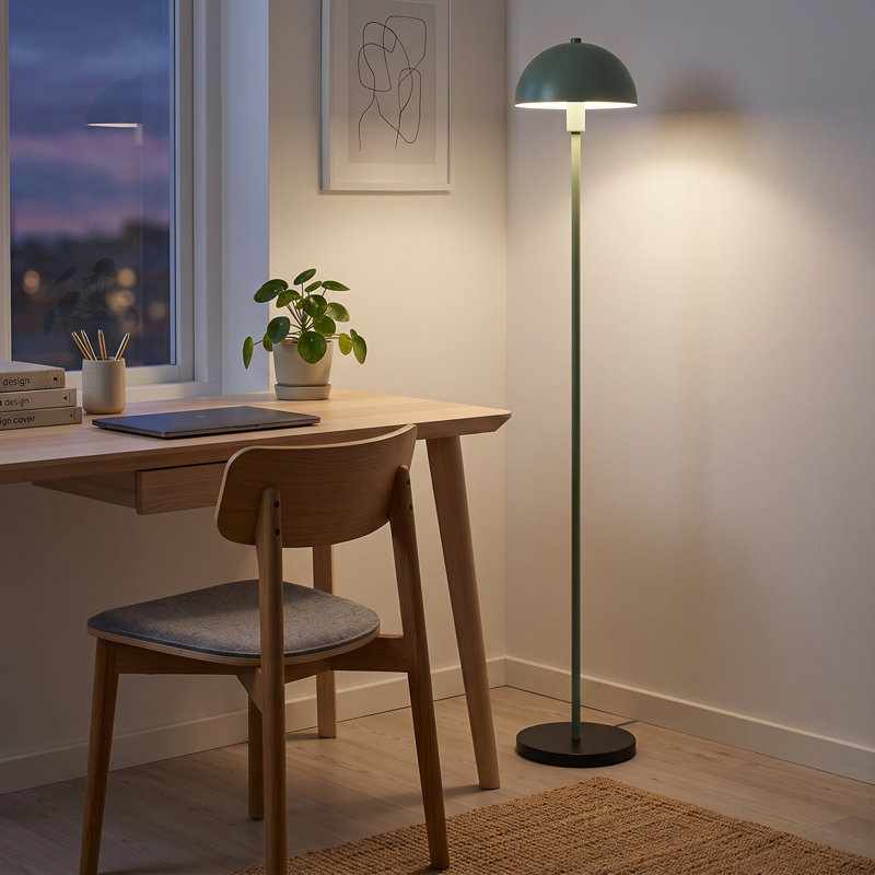 Lampe sur pied champignon contemporain discret