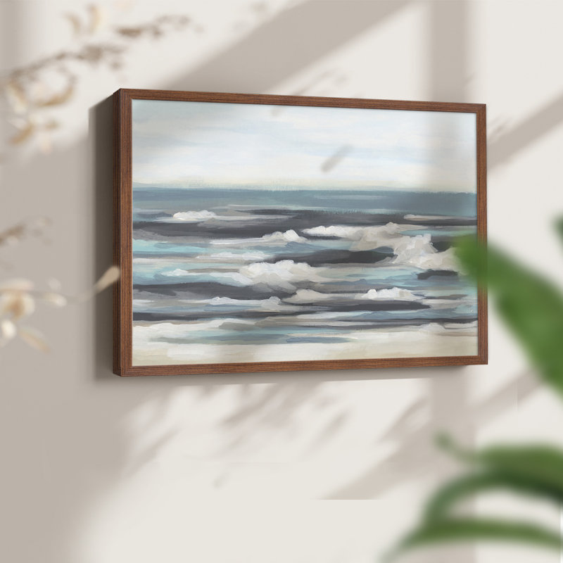Gentle Surf II -Framed Print - Restickable, Noyer, H 22 po x l 28 po