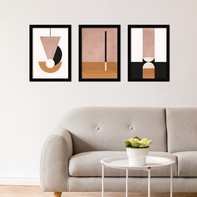 Venice Abstract Trio  - set of 3  by Alexander Ginzburg Framed Wall Art Prints
