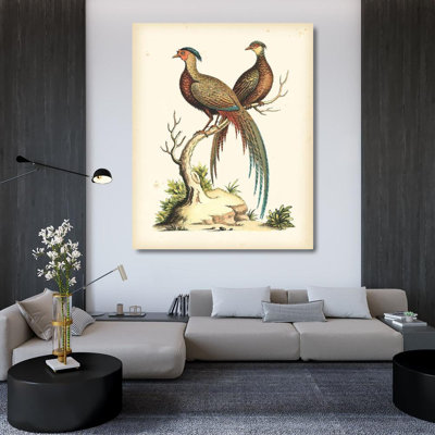Astoria Grand Edwards, George Gallery Wrapped Canvas Art Titled: Regal Pheasants II