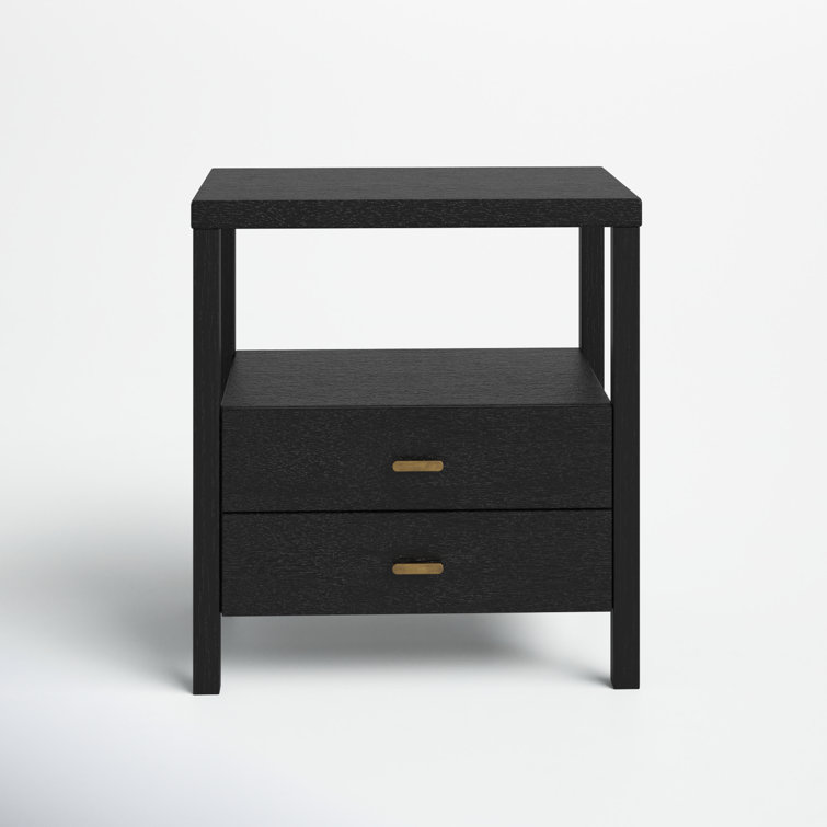 Francisca 2 - Drawer Solid Wood Nightstand