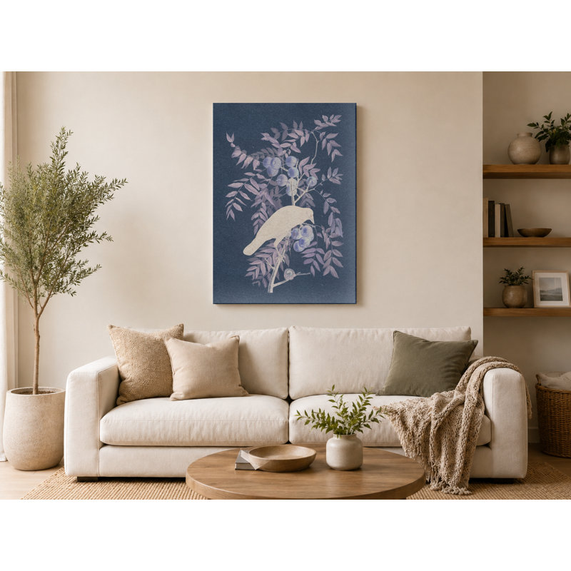 Art mural sur toile, pigeon à couronne blanche, 11" W x 14" H