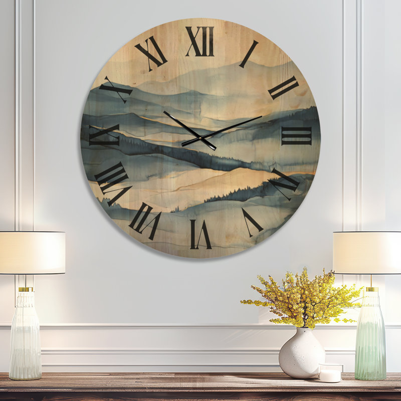 Horloge murale en bois surdimensionnée, Oversized