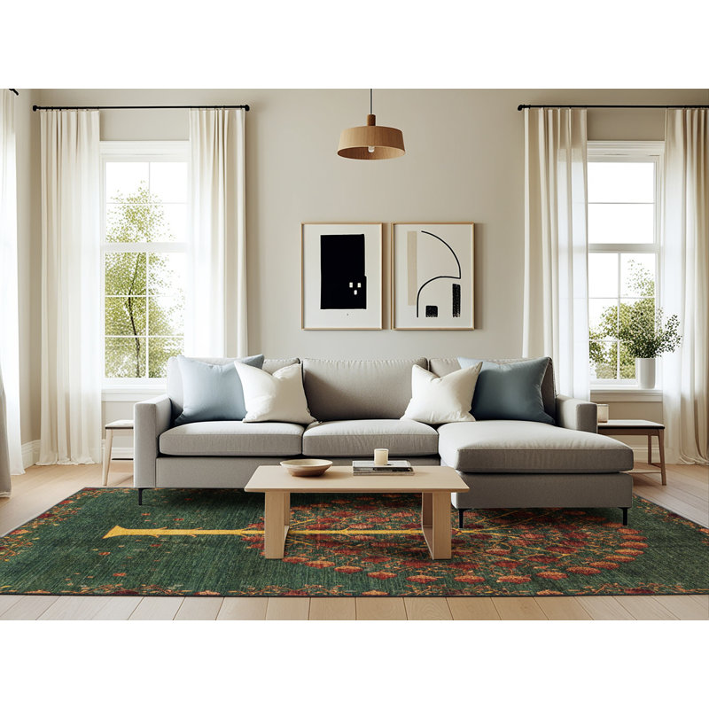 Abstract Indoor Rug, Rectangle 6' x 9'