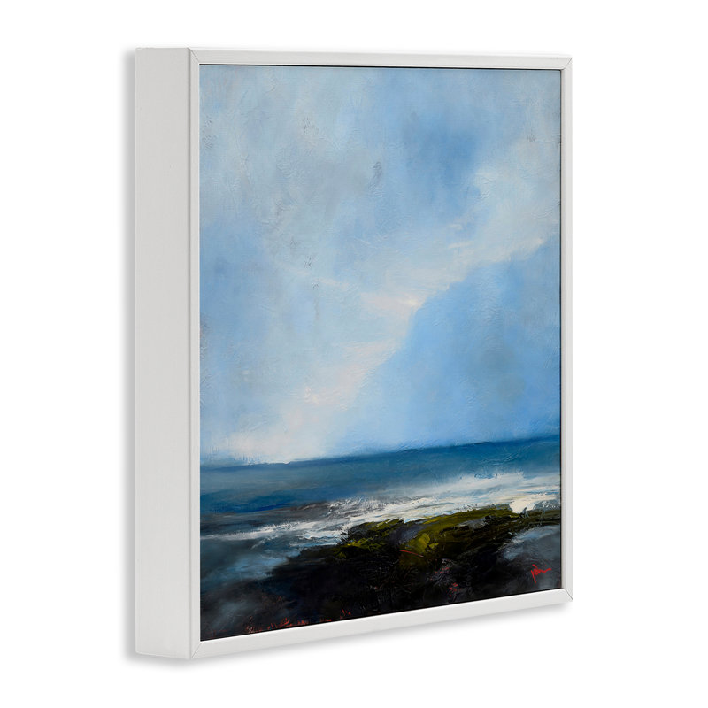 Vaste vue sur la plage, estampe numérique encadrée, design par Patrick Dennis, H 12 po x l 12 po