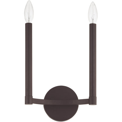 Applique murale 8,75 - 2 lumières, base en acier | Solution d'éclairage époustouflante