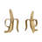 8.75" H Gold Aluminum Banana Bookends
