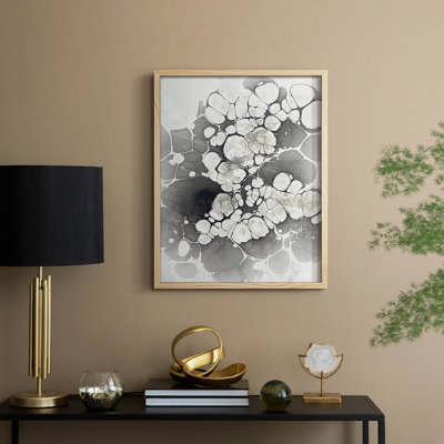 Marbling VII Framed Print - Solid Wood