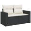 Ensemble de canapé de jardin Vidaxl noir, blanc crème