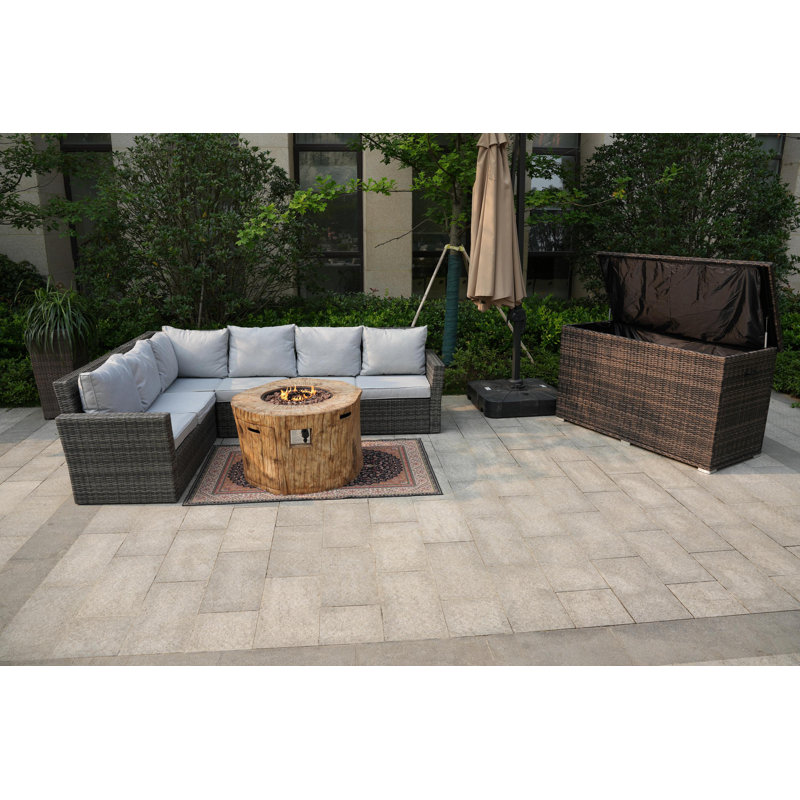Ensemble de conversation pour 6 personnes avec coussins Charsity Wicker / Rattan