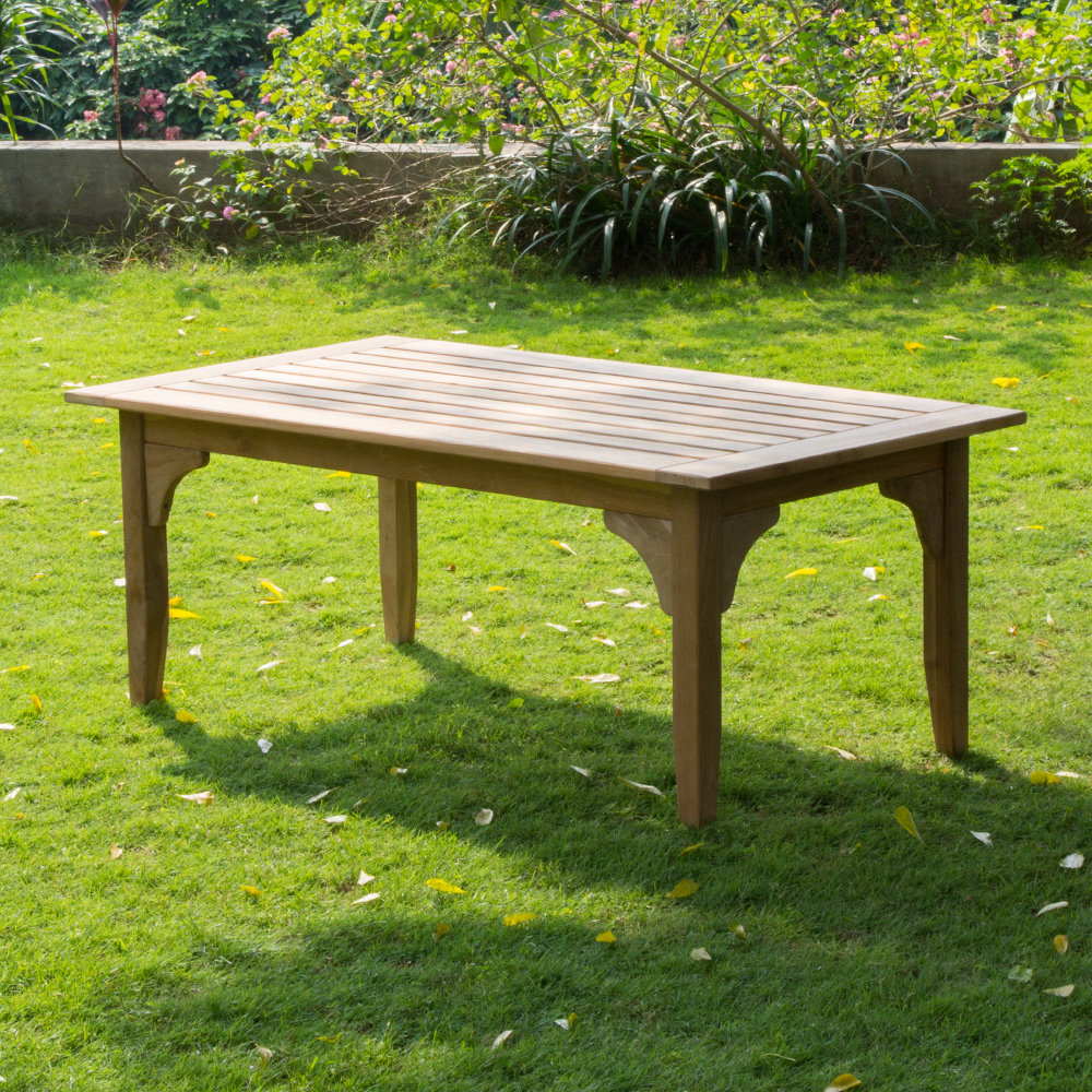 Summerton 48'' Teak Outdoor Coffee Table, Natural