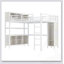 Lit mezzanine en métal avec garde-robe, bureau en forme de L et cubes de rangement pour une utilisation multifonctionnelle, idéal pour les enfants, les adolescents et les adultes-129431918-129431919
