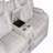 LED Light And With Power Recliner Function 3 PC Made With Faux Leather Upholstered In Ice