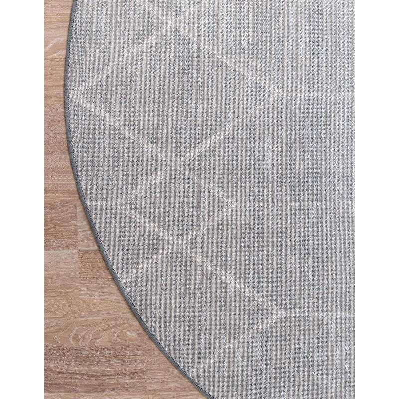 Patrie Geometric Indoor Rug, Round 5'