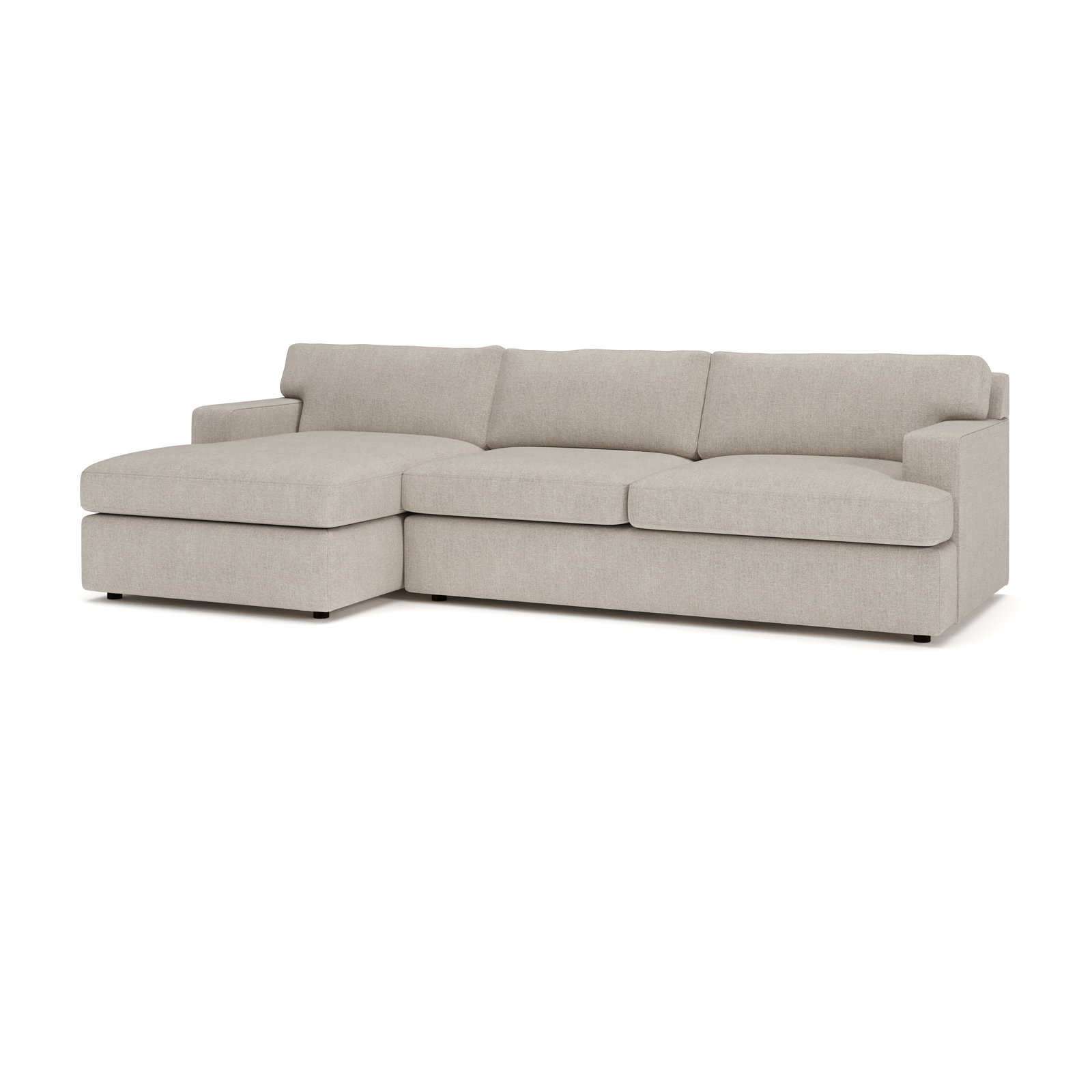 Cleo Chaise Sectional, Left Hand Facing, Monique Twine Polyester