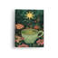 Art mural sur toile en forme de tasse de thé vert étoilé 18 x 12 pouces