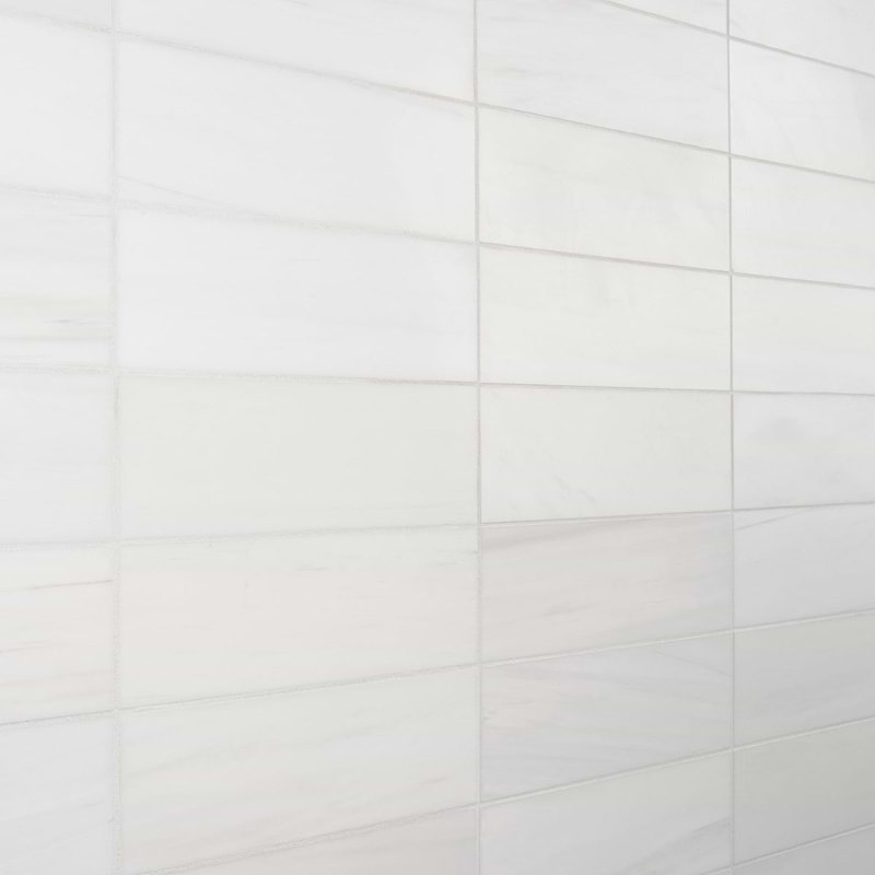 Bianco Dolomite 4x12 Polished Marble Subway Tile
