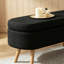 Banc de rangement avec repose-pieds ovale-892465272