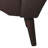 Chaise Lounge Arm Chair With Pillow And Solid Wood Legs, Upholstered In Dark Brown PU For Ultimate Comfort And Style