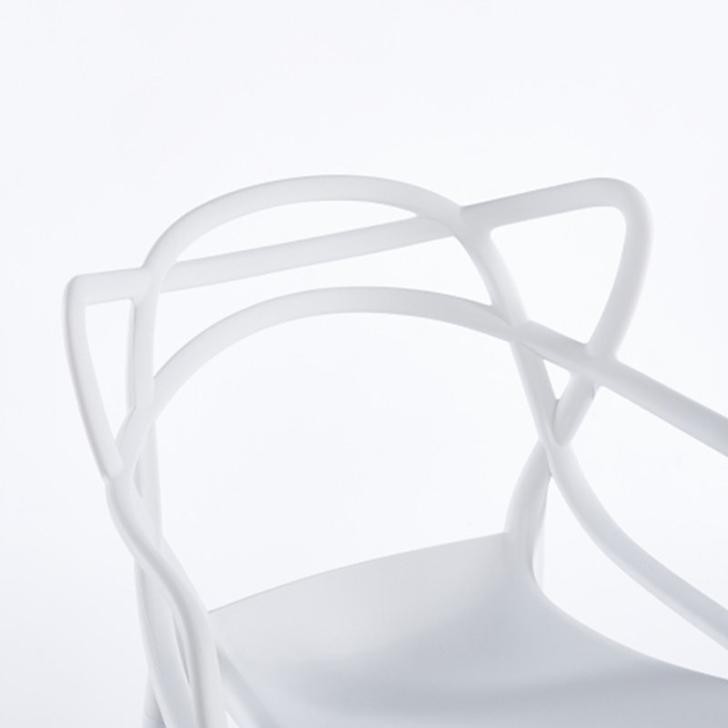 Chaise de salle à manger en plastique, Blanc