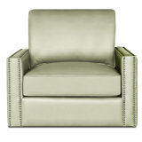 Ophelia Leather Swivel Armchair