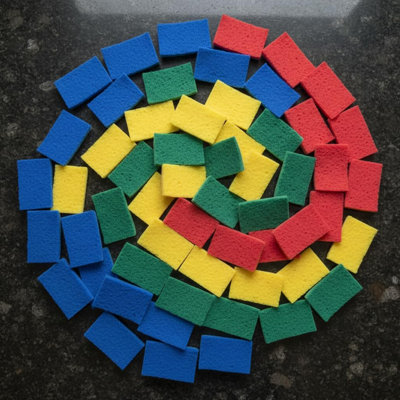 Tampons à récurer anti-rayures, épurateur de vaisselle robuste, multicolore, 4 x 6 pouces, paquet de 40, tampons à récurer réutilisables pour la vaisselle et les grillades