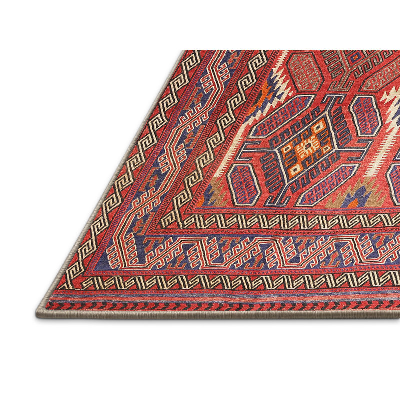 Tapis rouge à motif sud-ouest, Rectangle 5 pi x 7 pi