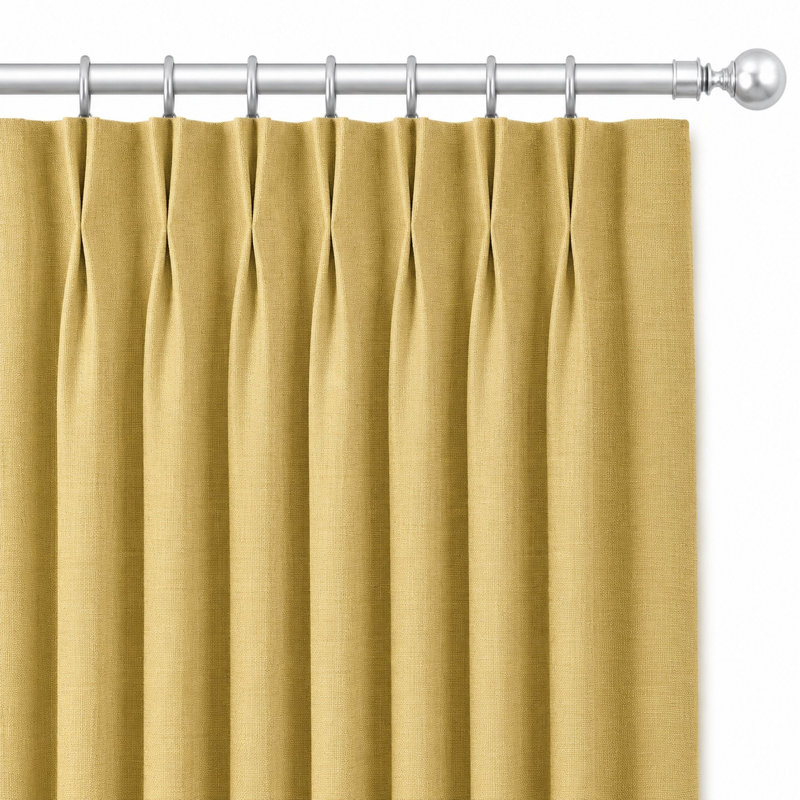 Tissu Linati | Tissu uni d'aspect lin | Couleur canari, Canari