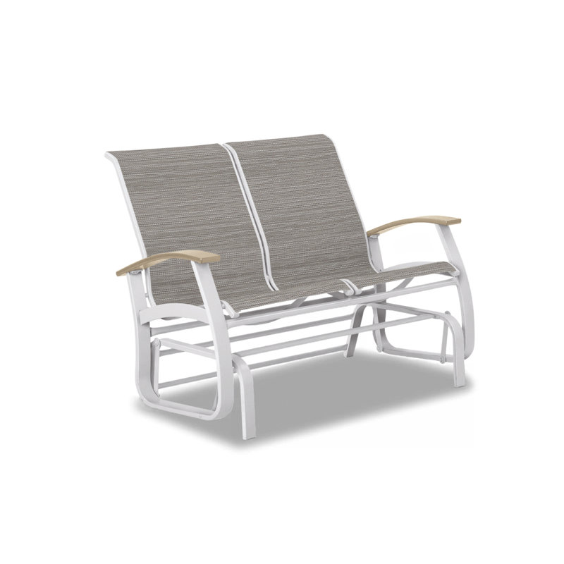 Belle Isle Outdoor Glider, Skip, Desert P60, Gloss White