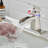 Single Hole Single-Handle Low-Arc Bathroom Faucet In Brushed Nickel With Drain Assembly-116142427