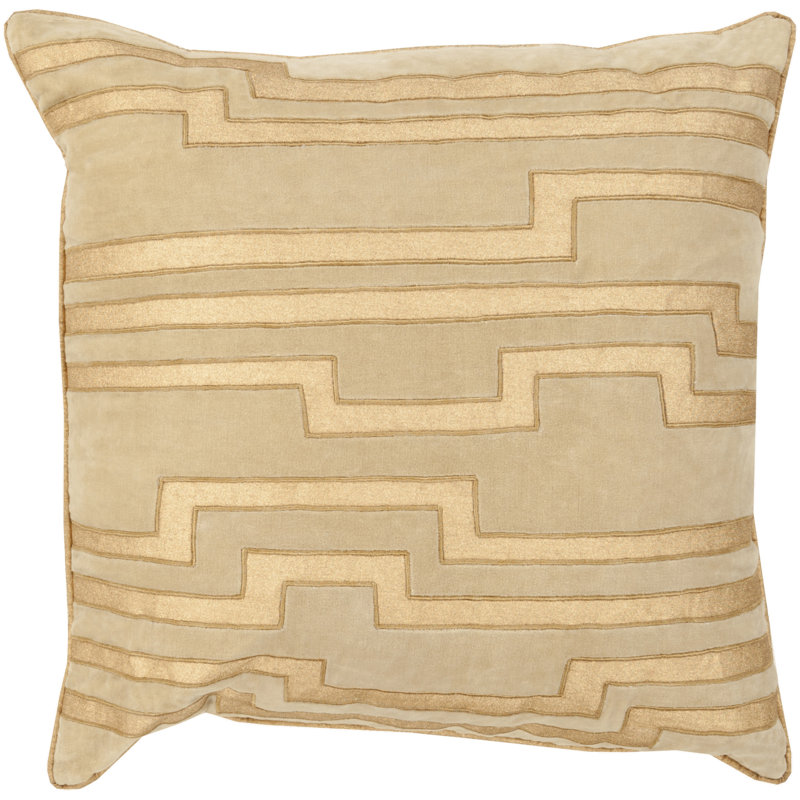 Kids Embroidered Square Cotton Velvet Throw Pillow