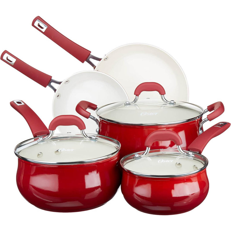 Ensemble de batterie de cuisine 8 pièces, Rouge dégradé