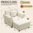 53.5"Upholstered Chesterfield Velvet Sofa With Ottoman-75090383
