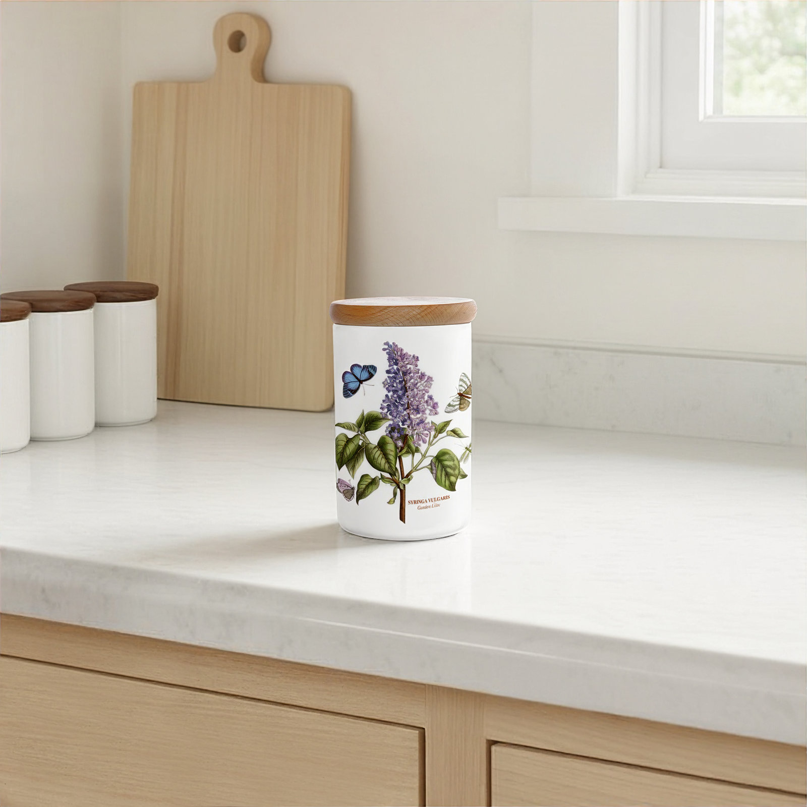 Portmeirion Botanic Garden 7" Airtight Canister Gdn Lilac