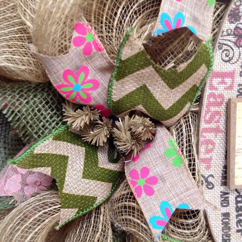 Easter Egg Wreath Burlap